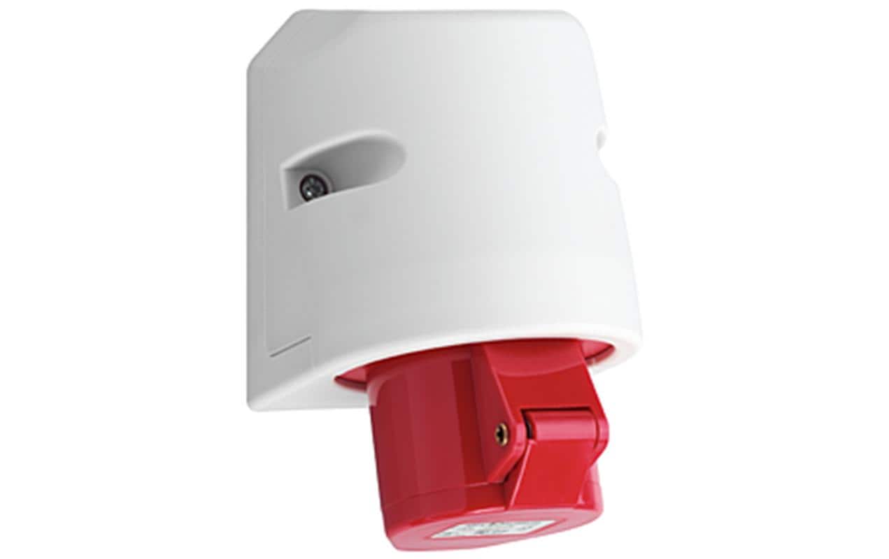 Wandsteckdose CEE 32A 5L 6 h 400 V IP44Aufputz-Steckdose