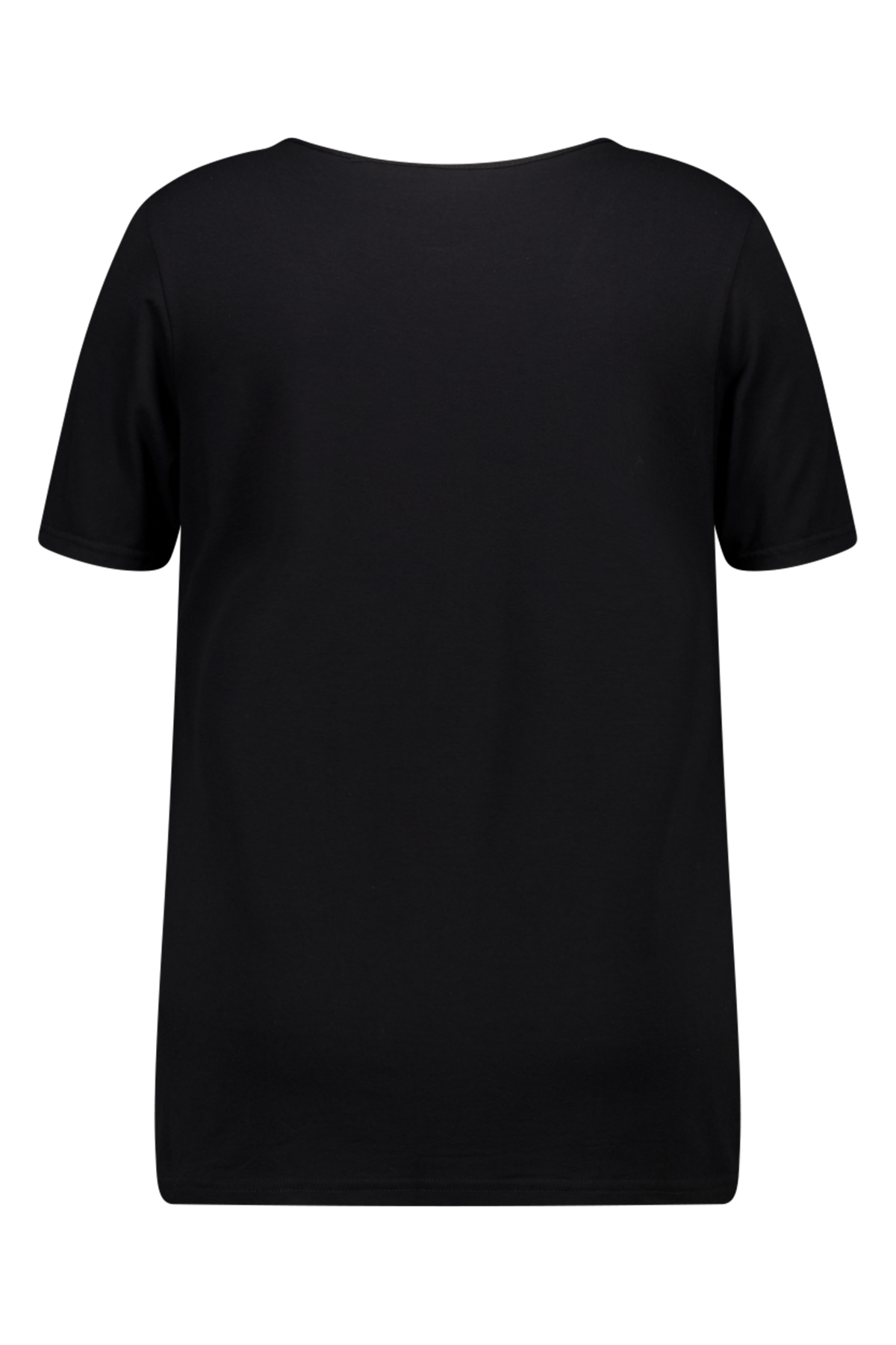 T-shirt met V-hals Zwart