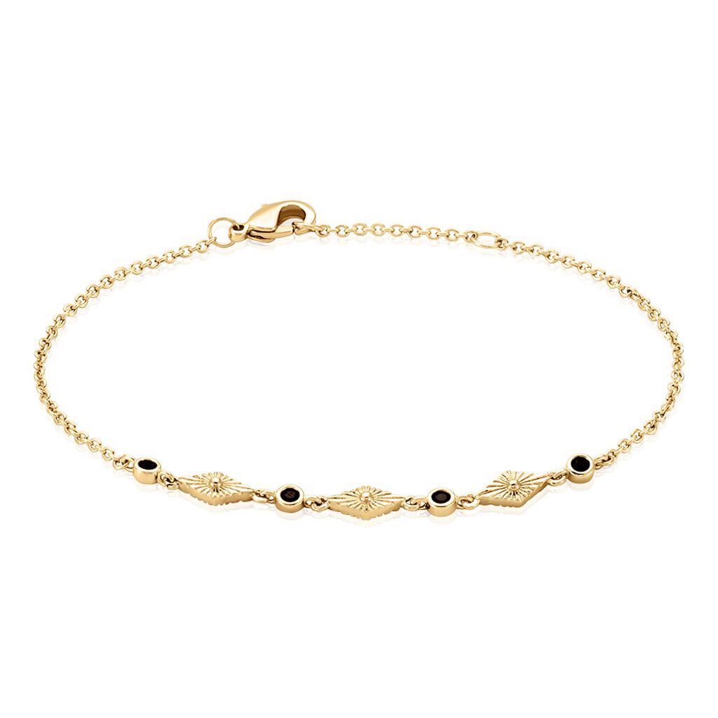 Bracelet Azteque Plaqué Or Jaune Spinelle