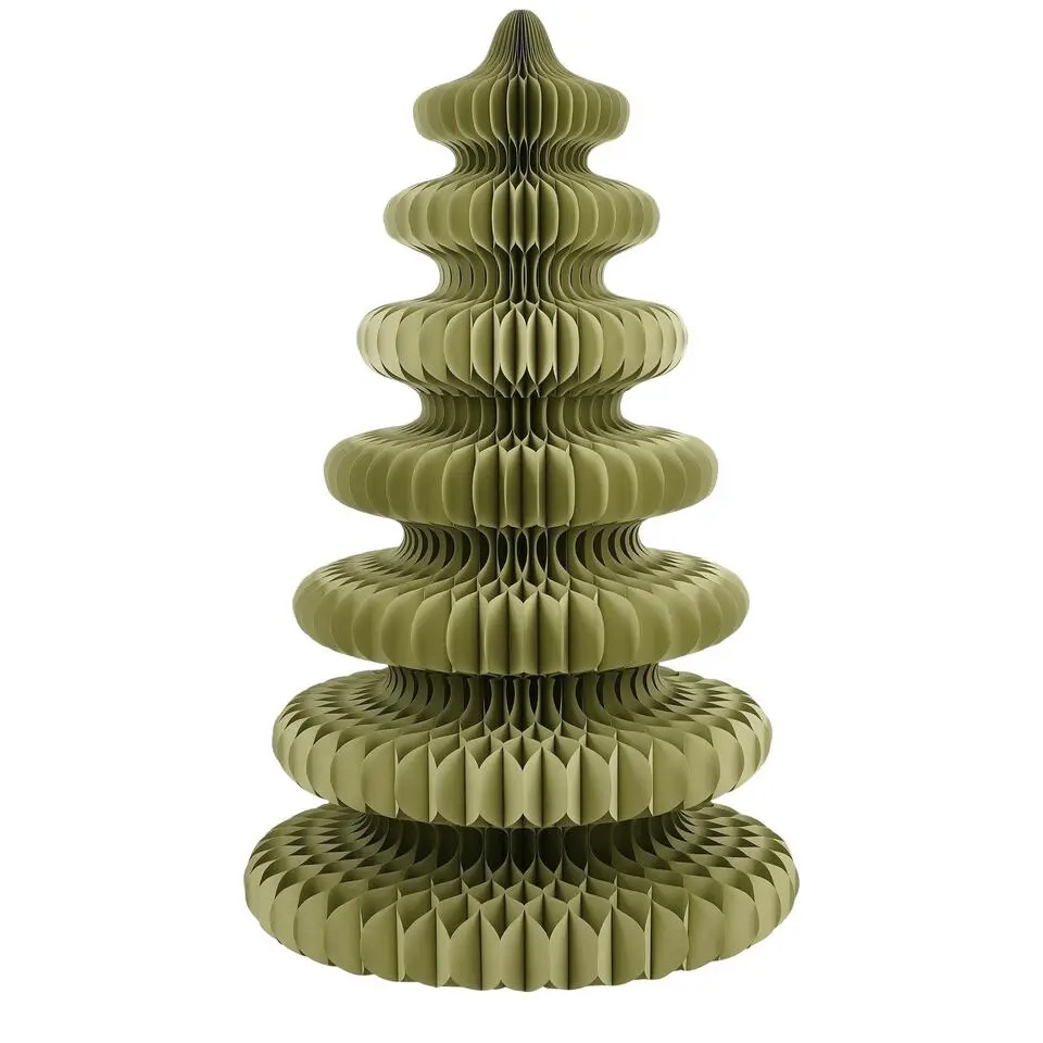 Mica Decorations Decoratie Kerstboom - H212 x Ø148 cm - Papier - Groen