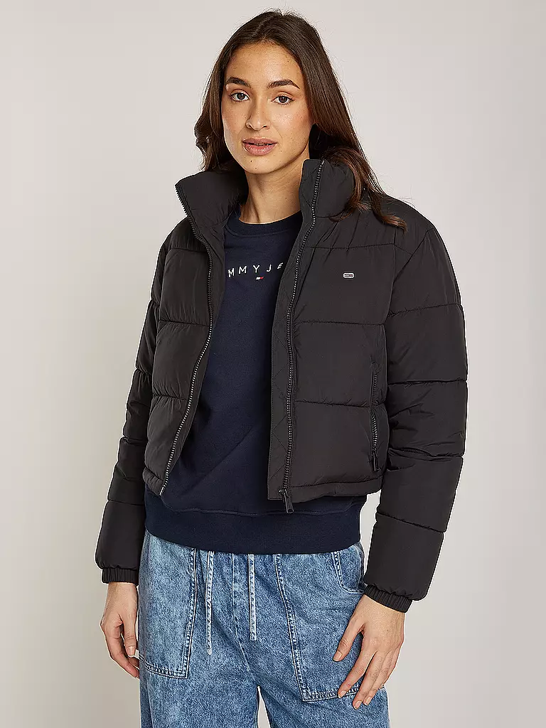 TOMMY JEANS Steppjacke schwarz