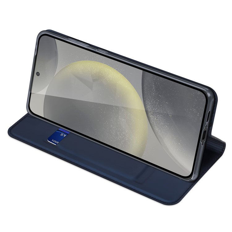 Samsung Galaxy S24 FE Plus Flip Wallet Cover Leder Tasche - Dunkelblau