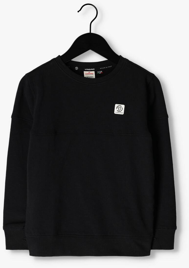 VINGINO zwarte vingino trui crewneck-basic-logo