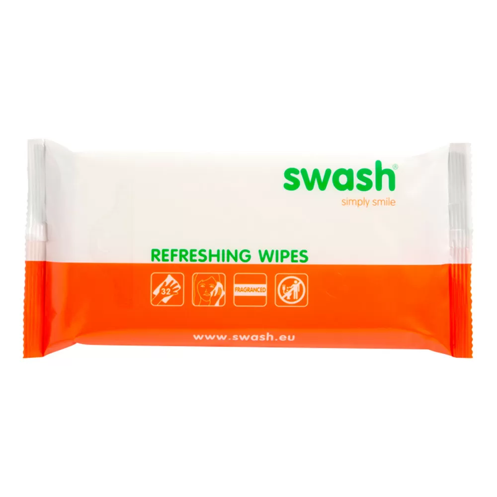 Swash Refreshing Wipes m. duft - 32 stk.