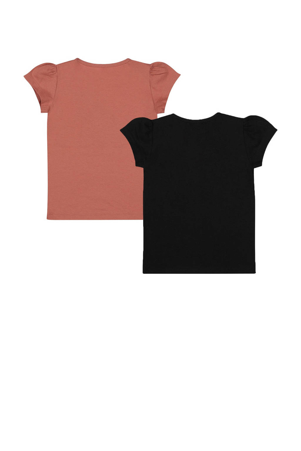 Dirkje t-shirt - set van 2 - roestrood/zwart