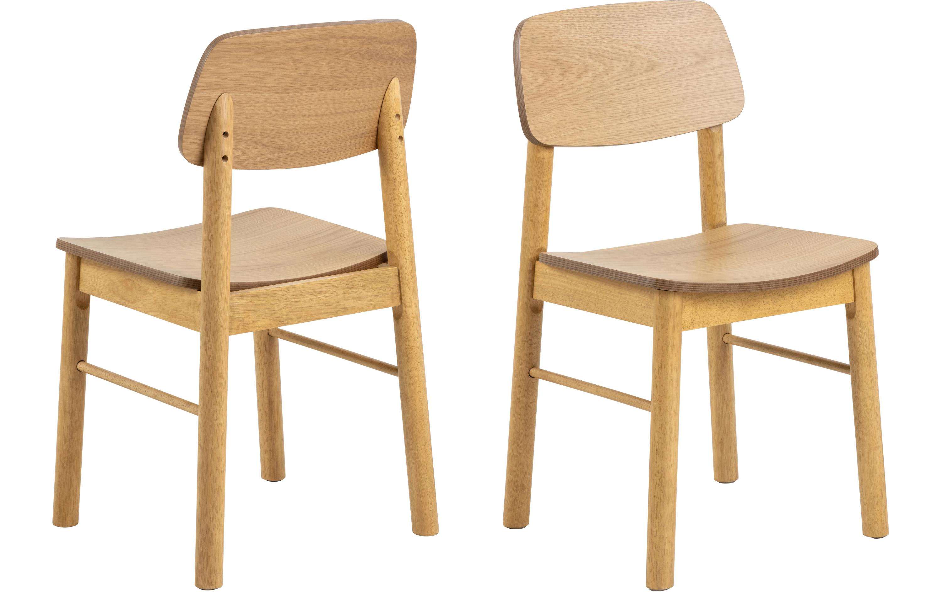Stuhl Barlow, 2 Stück Hellbraun<br>Esszimmerstühle mit skandinavischer Ästhetik