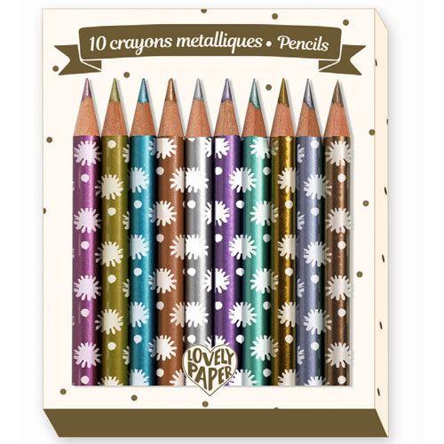 Djeco 10 mini metallic kleurpotloden chichi DD03730