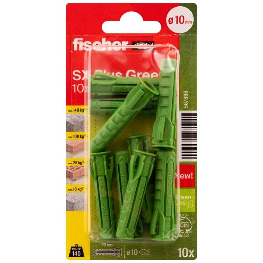 UNIVERSALPLUGG FISCHER 10X50MM 10STK