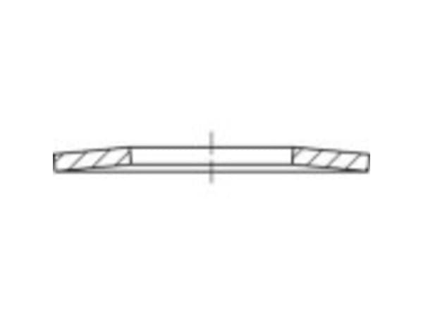 TOOLCRAFT 137525 Tallerkenfjedre Indvendig diameter: 82 mm DIN 2093 Fjederstål 1 stk