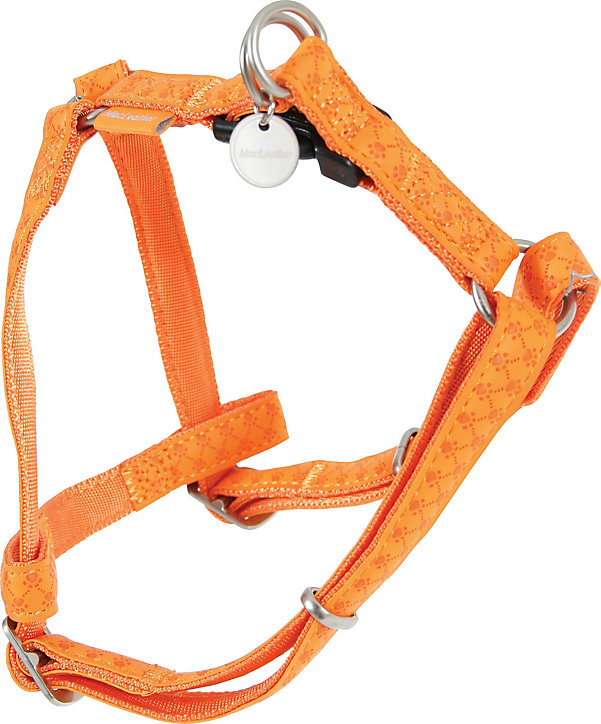 Harnais réglable Mc Leather 15mm orange