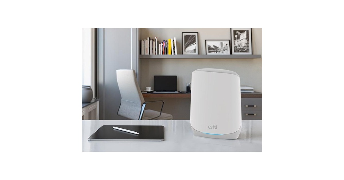 NetgearOrbi RBS760 Tri-band Mesh WiFi 6 Systeem Satelliet mesh access point  (Wit, Dekking tot 125 m²)
