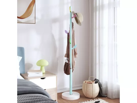 Porte-manteau bleu 172 cm fer enduit de poudre