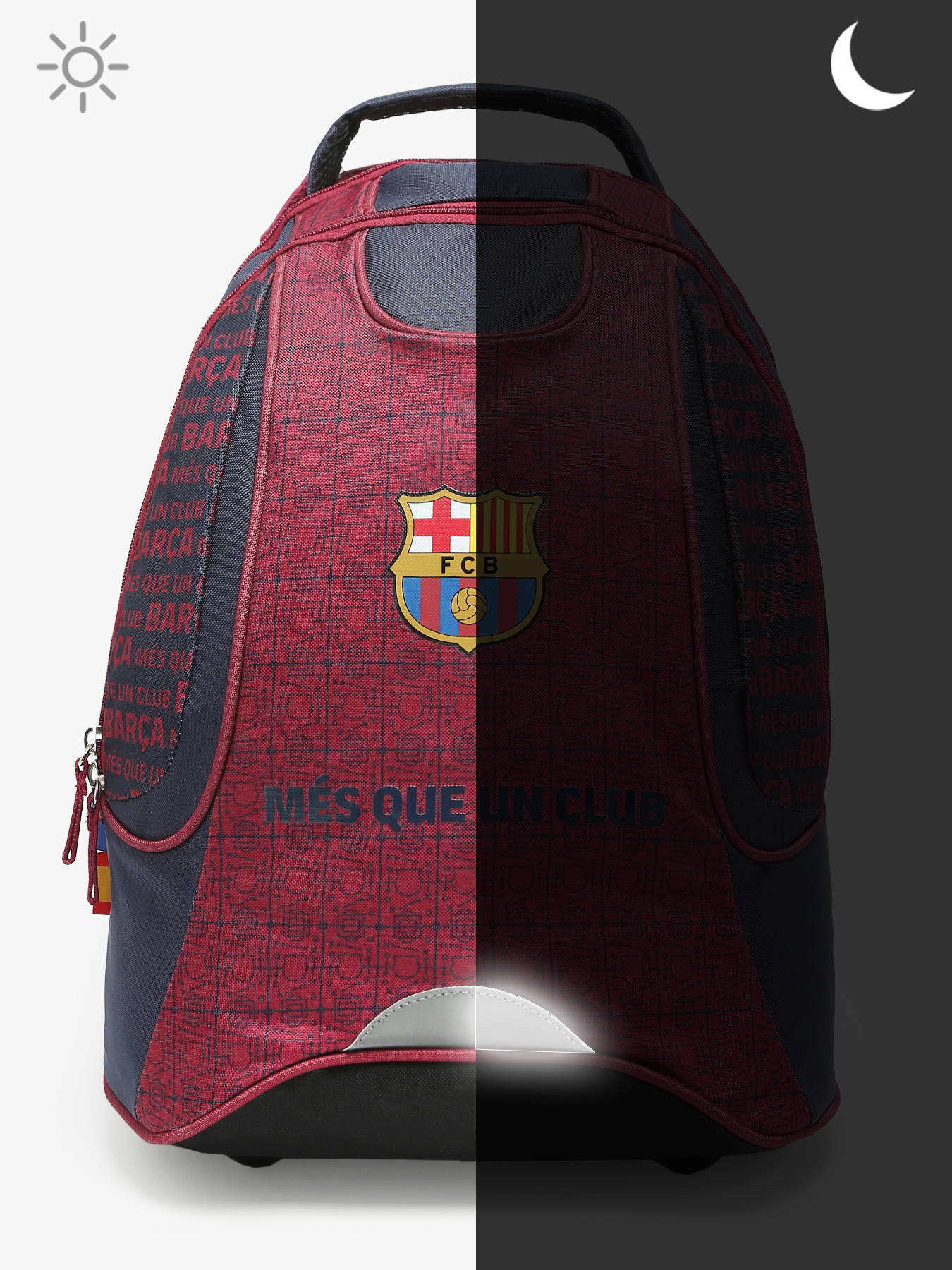 Sac a dos  roulettes 2 compartiments FC BARCELONE