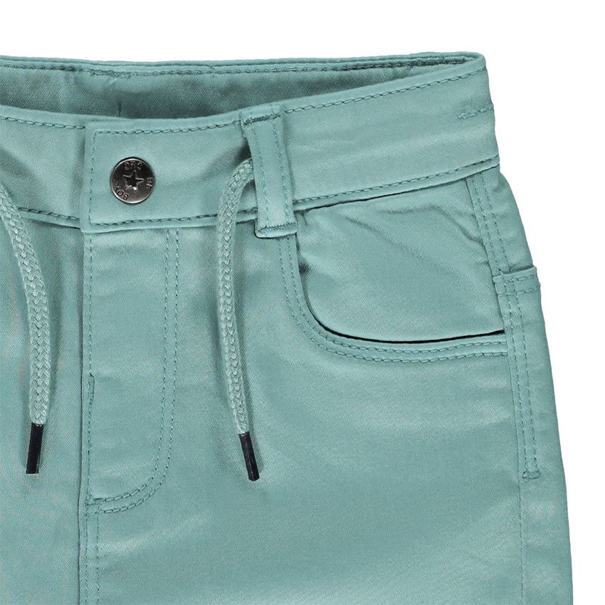 Bermuda en toile à cordons de serrage - Bleu moyen