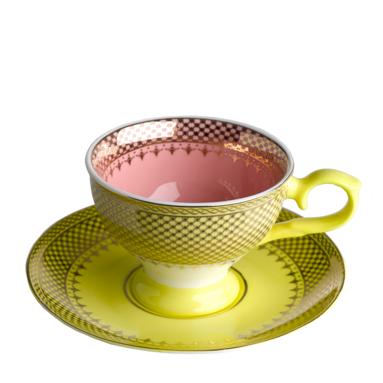 POLSPOTTEN Grandma espresso kop en schotel set van 4