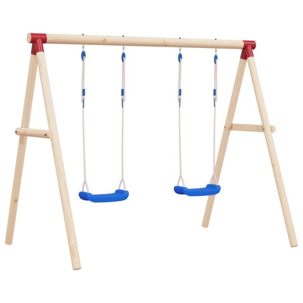 vidaXL Assentos de Baloiço com Cordas 2 Pcs 37x15 cm Polietileno Azul - 2816653804