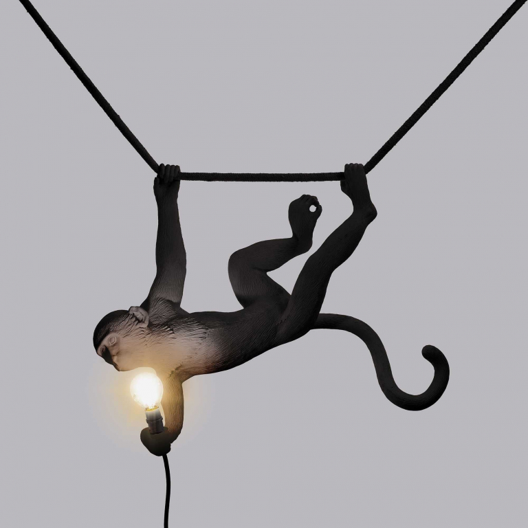 Seletti Monkey Swing Outdoor hanglamp zwart