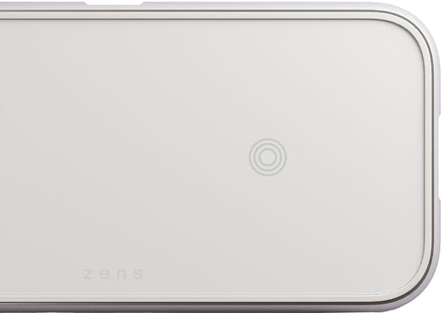 Zens Aluminium Dual trådløs oplader (hvid)