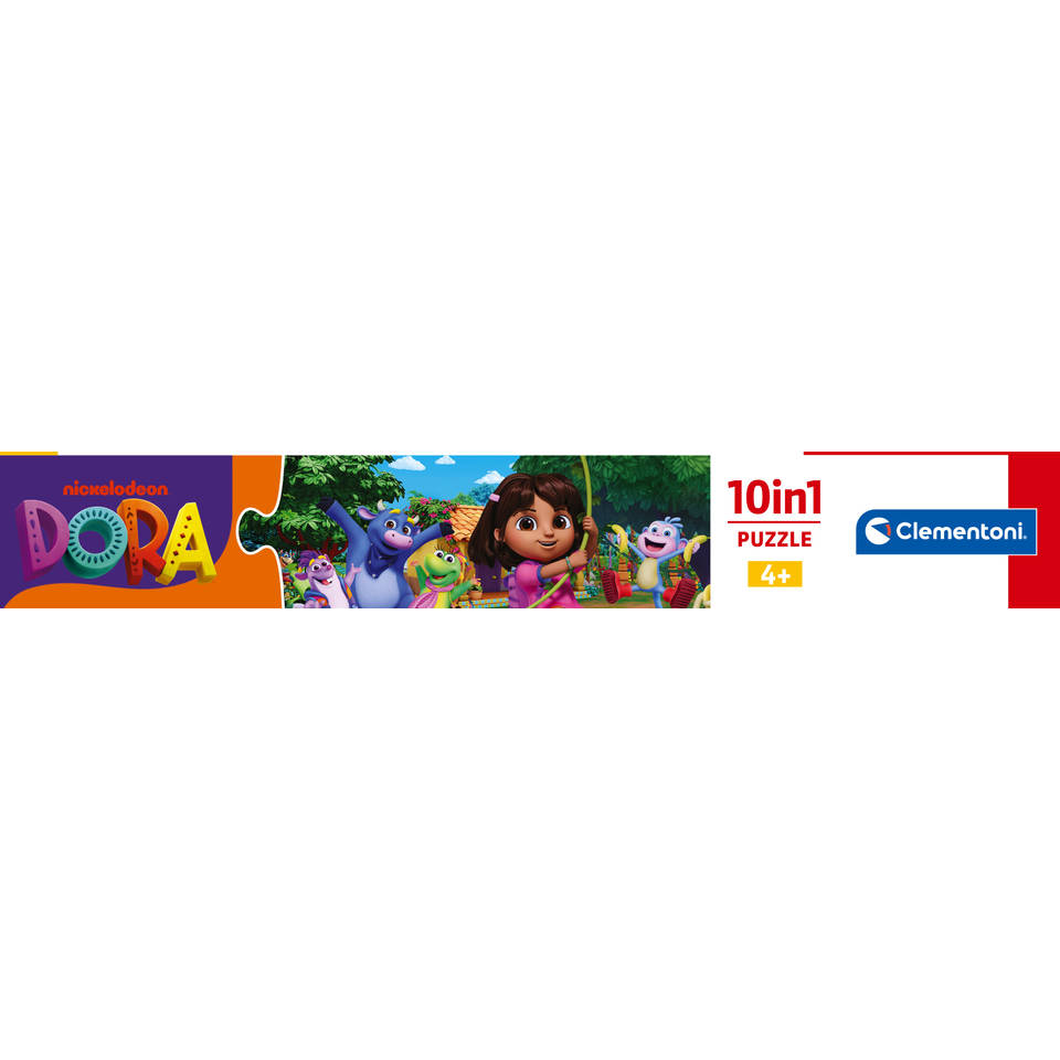 Clementoni Dora 10-in-1 puzzelset - 18 + 30 + 48 + 60 stukjes
