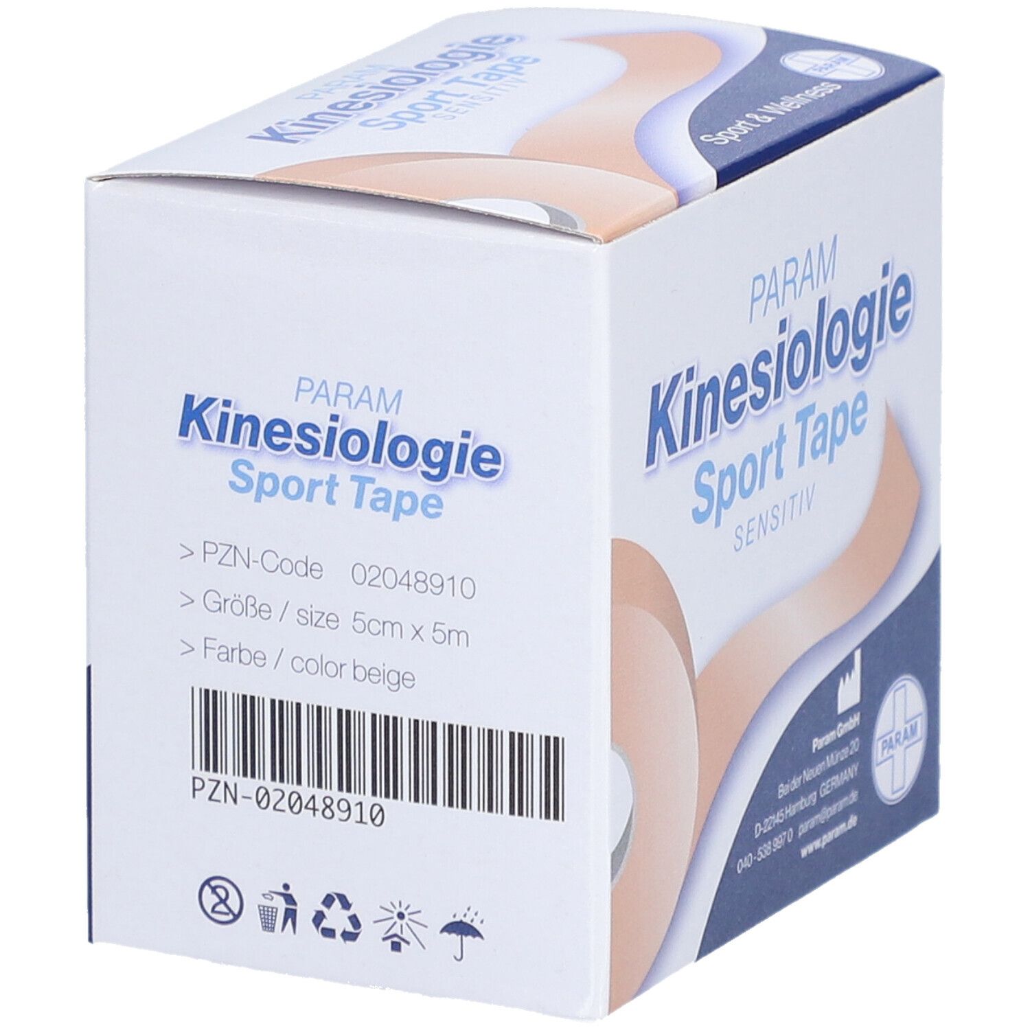 PARAM Kinesiologie Sport Tape 5 cm x 5 m beige