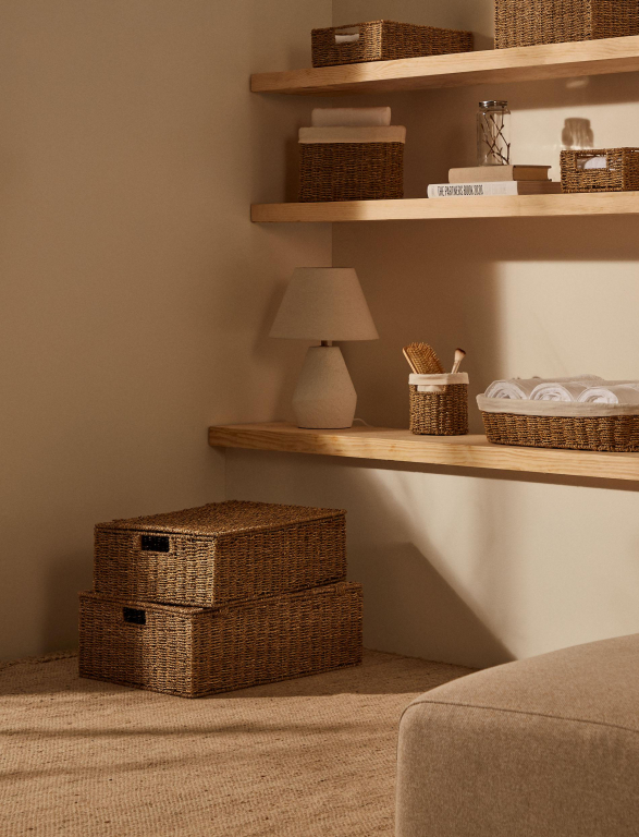 Kave Home Tossa opbergmand met deksel set van 2