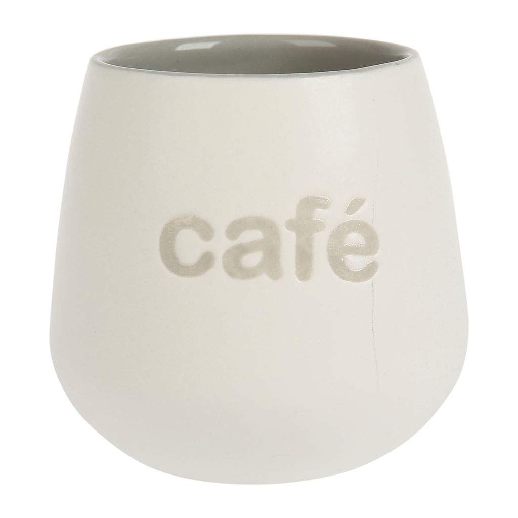 Gobelet CAFÉ gris céramique 11cl