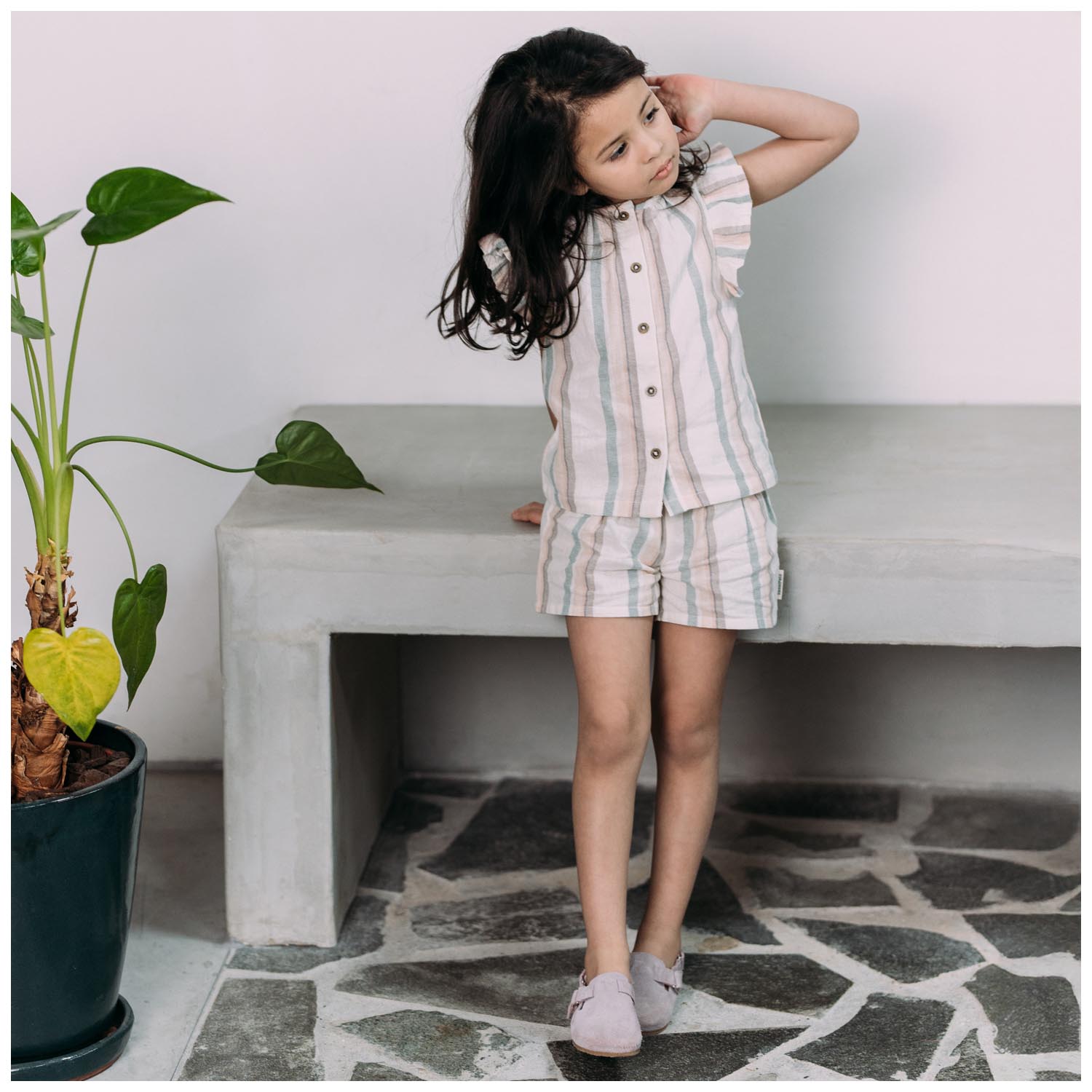Sweet Petit peuter T-shirt Mirre korte mouwen strepen multi