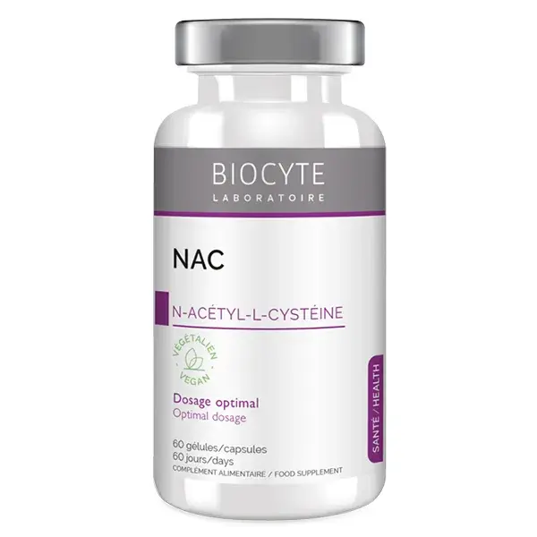 Biocyte Santé NAC N-acetil-L-cisteína Antioxidante 590 mg 60 cápsulas vegetais