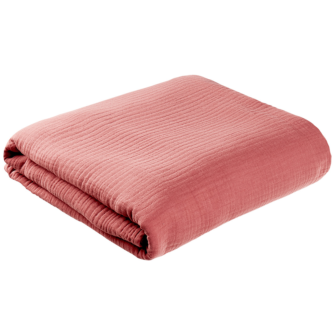 Topolino Pure Collection Musselin-Decke 130 x 170 cm hellrot