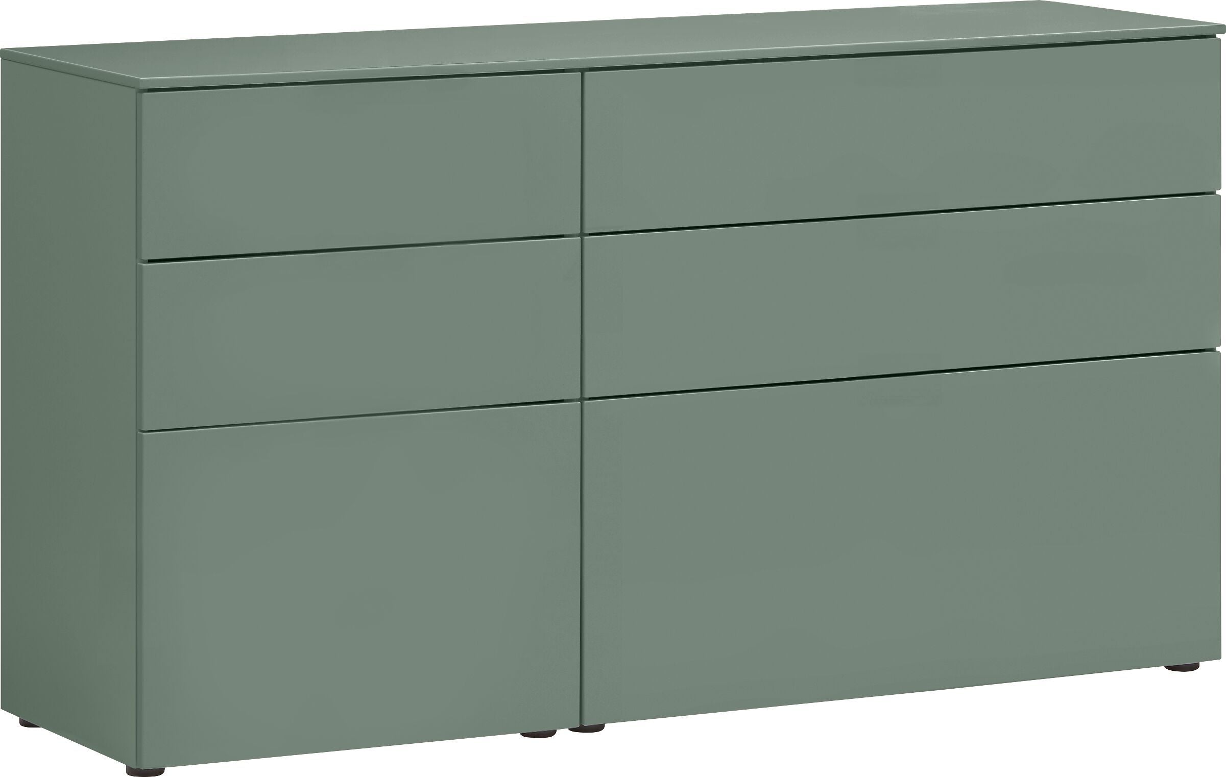 Sideboard - Grün / B: 140.0 cm x T: 40.0 cm x H: 76.8 cm