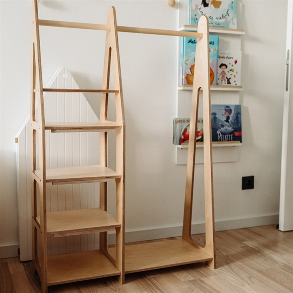 Køb Duck Woodworks Børnegarderobe u. Skuffer Natural