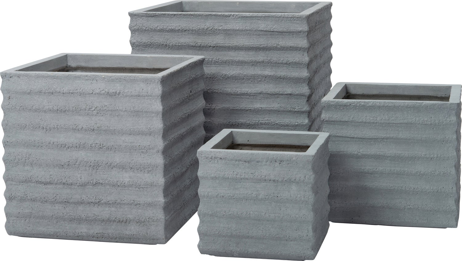 Intratuin bloempot Horizon grijs 23 x 23 x 21 cm