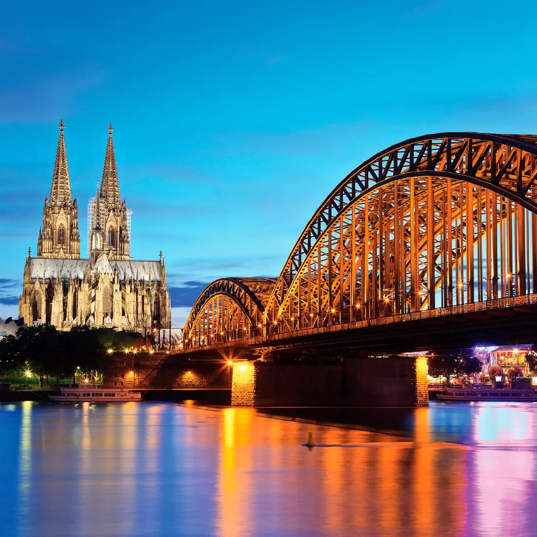 Glasbild 30 x 30 cm Cologne Cathedral