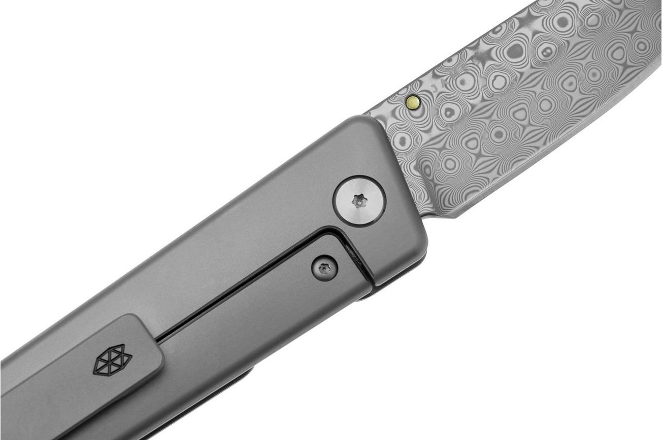The James Brand The Chapter 2 KN127252-00 Grey Titanium, Damasteel zakmes