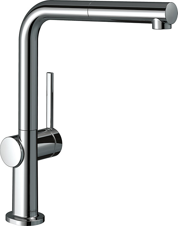 Mitigeur de cuisine avec douchette extractible chromé Hansgrohe Talis M54 H. 296 cm
