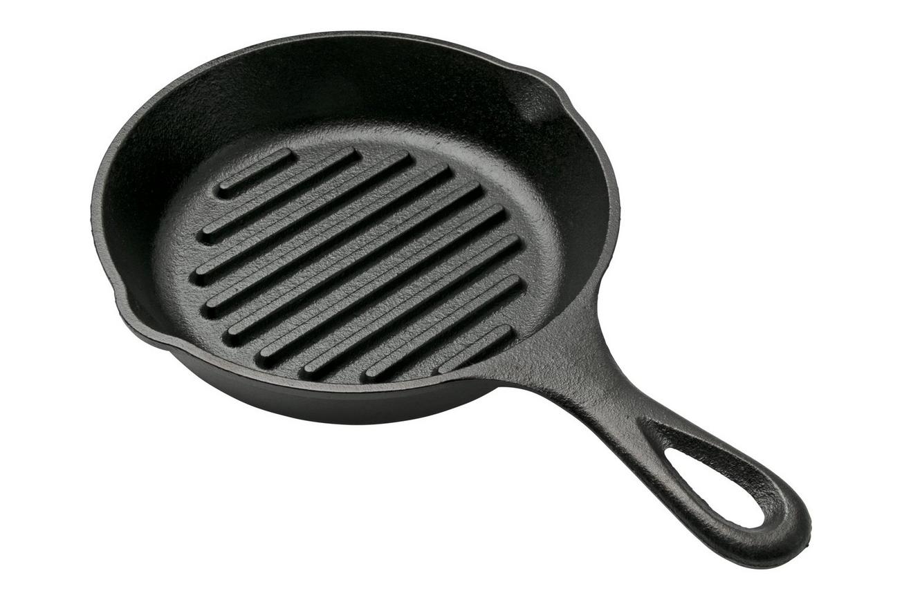 Lodge Cast Iron Grill L3GP gietijzeren grillpan, 17 cm