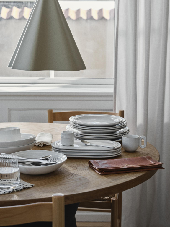 Broste Copenhagen Stevns serveerschaal 14,5x27,5 Chalk White