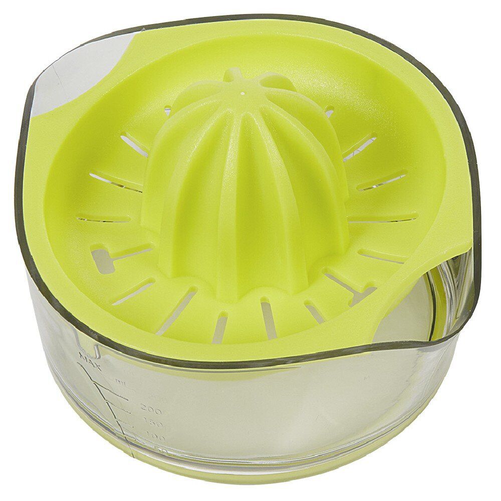 Presse agrumes avec réservoir transparent vert