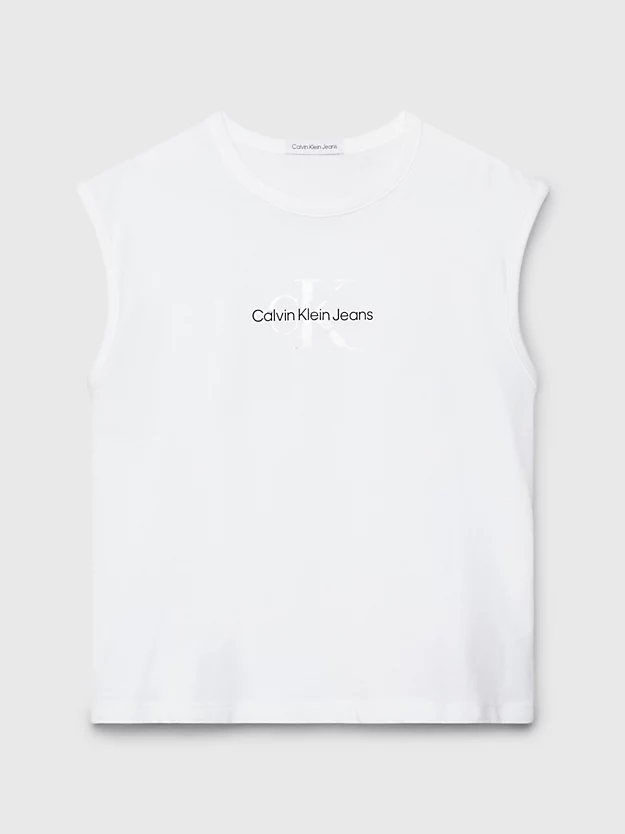 Camiseta regata infantil com logotipo metálico