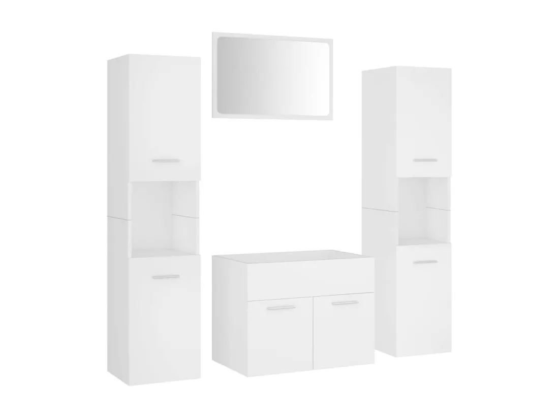 Ensemble de meubles de salle de bain Blanc 10
