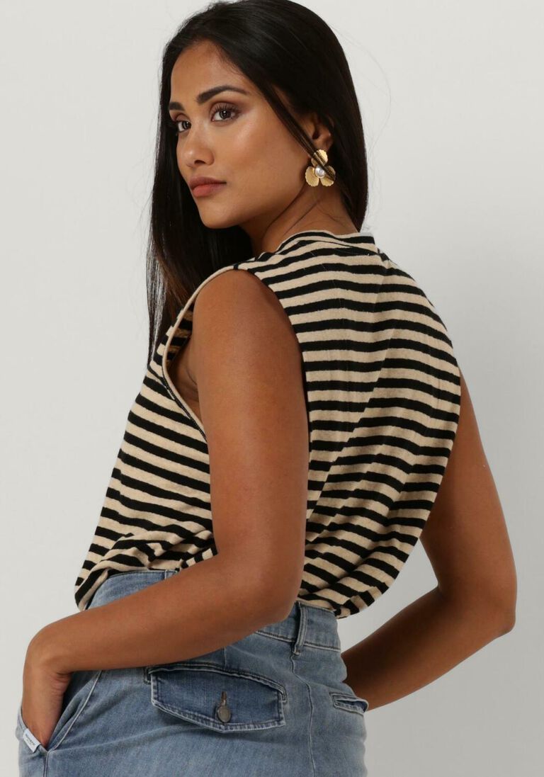 PENN & INK zwarte penn & ink top t-shirt stripe