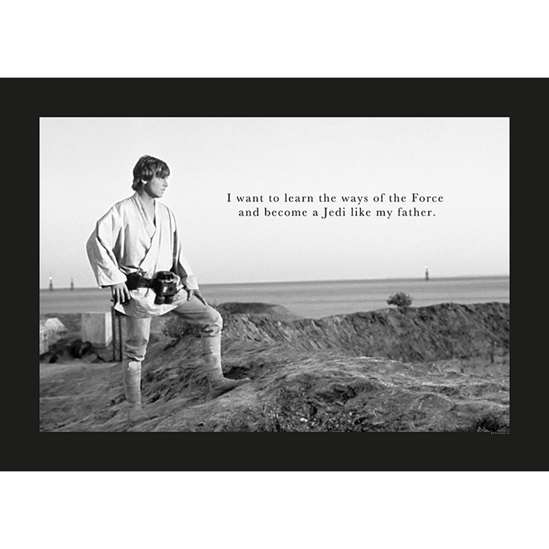 Wandbild STAR WARS CLASSIC LUKE QUOTE - 70x50 cm
