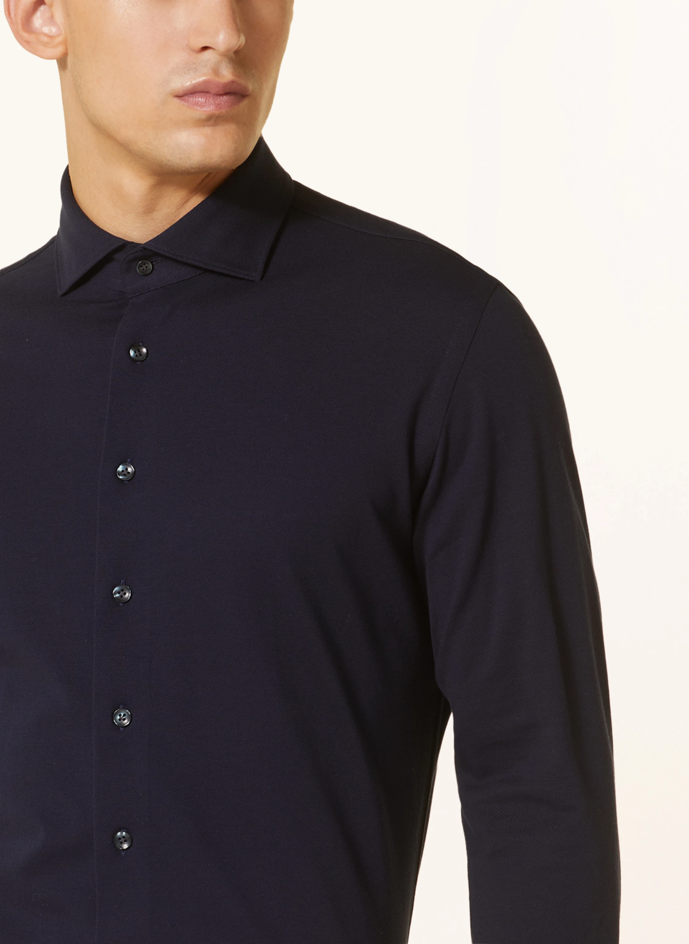 PROFUOMO Piqué-Hemd Slim Fit