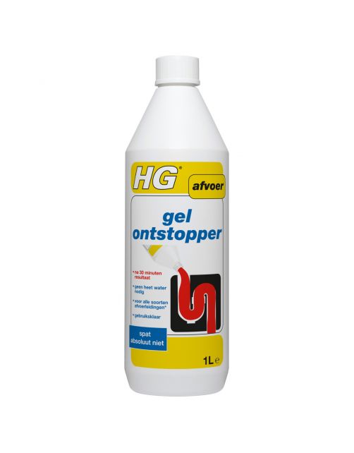 Hg Gel Ontstopper - Schoonmaakmiddelen - 83x83x261 mm 1 l Wit