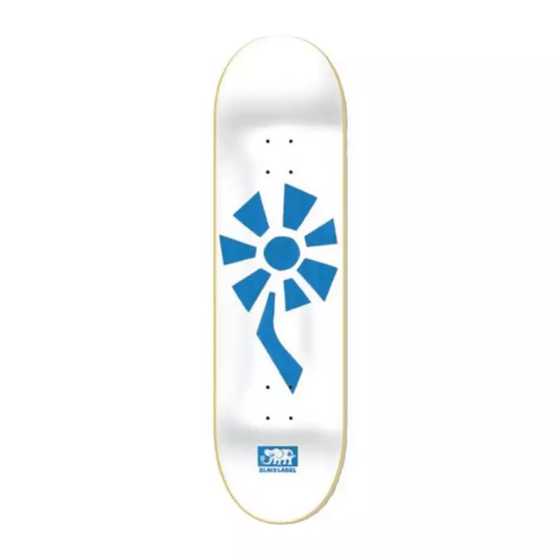 Plateau skate BLACK LABEL Flower Power Blanc/Bleu 8.5