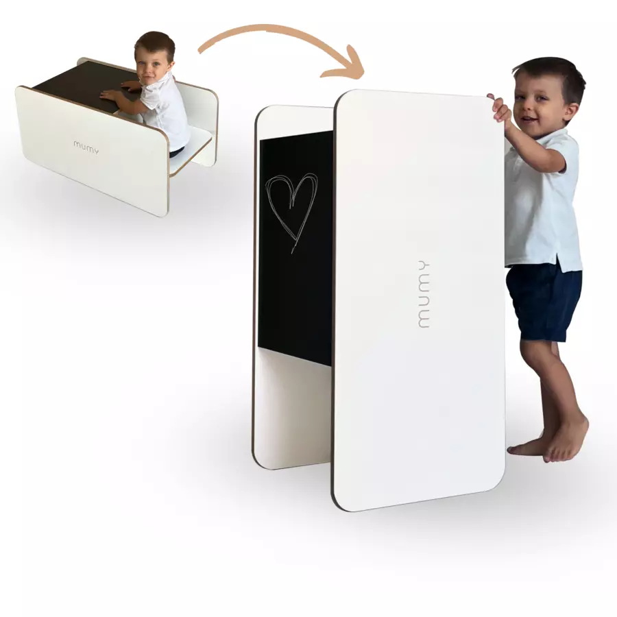mumy™ Lernturm easyFLIP multifunktional weiß  natur