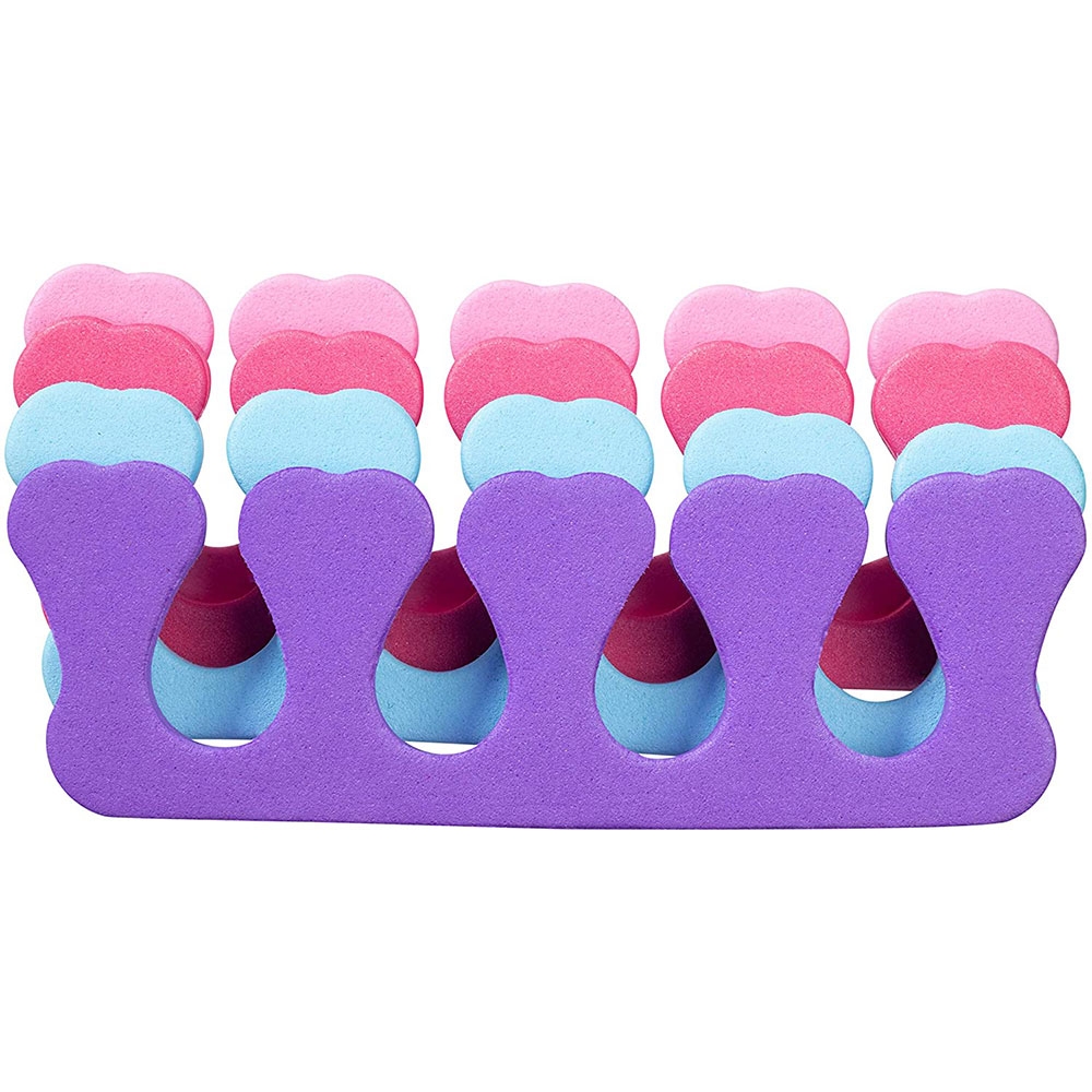 (10er Set) Zehen Finger Trenner Lackierhilfe Schaumstoff Zehenspreizer Pediküre / Maniküre - Div. Farben