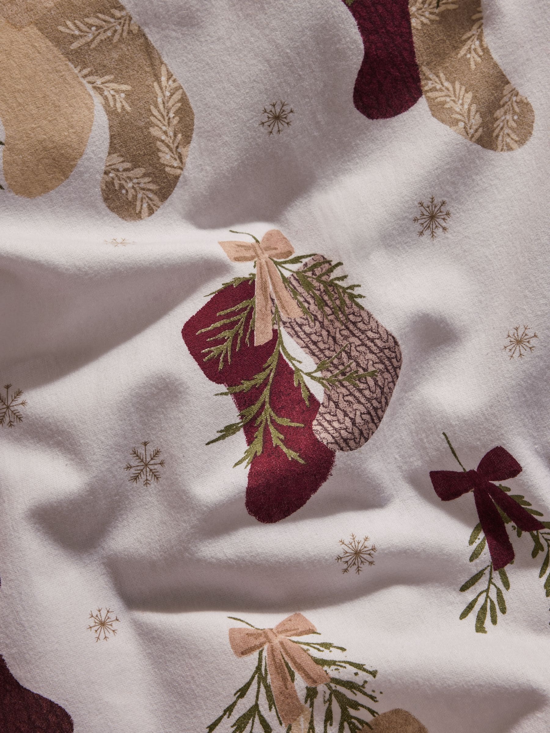Christmas Supersoft 100% Brushed Cotton Reversible Duvet Cover and Pillowcase Set