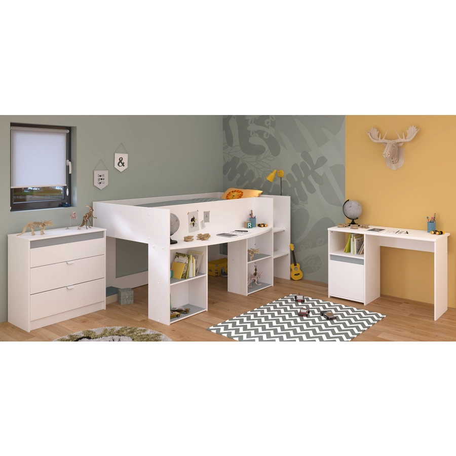 Parisot Kinderzimmer Set 3tlg Pirouette 15  Weiß Weiß