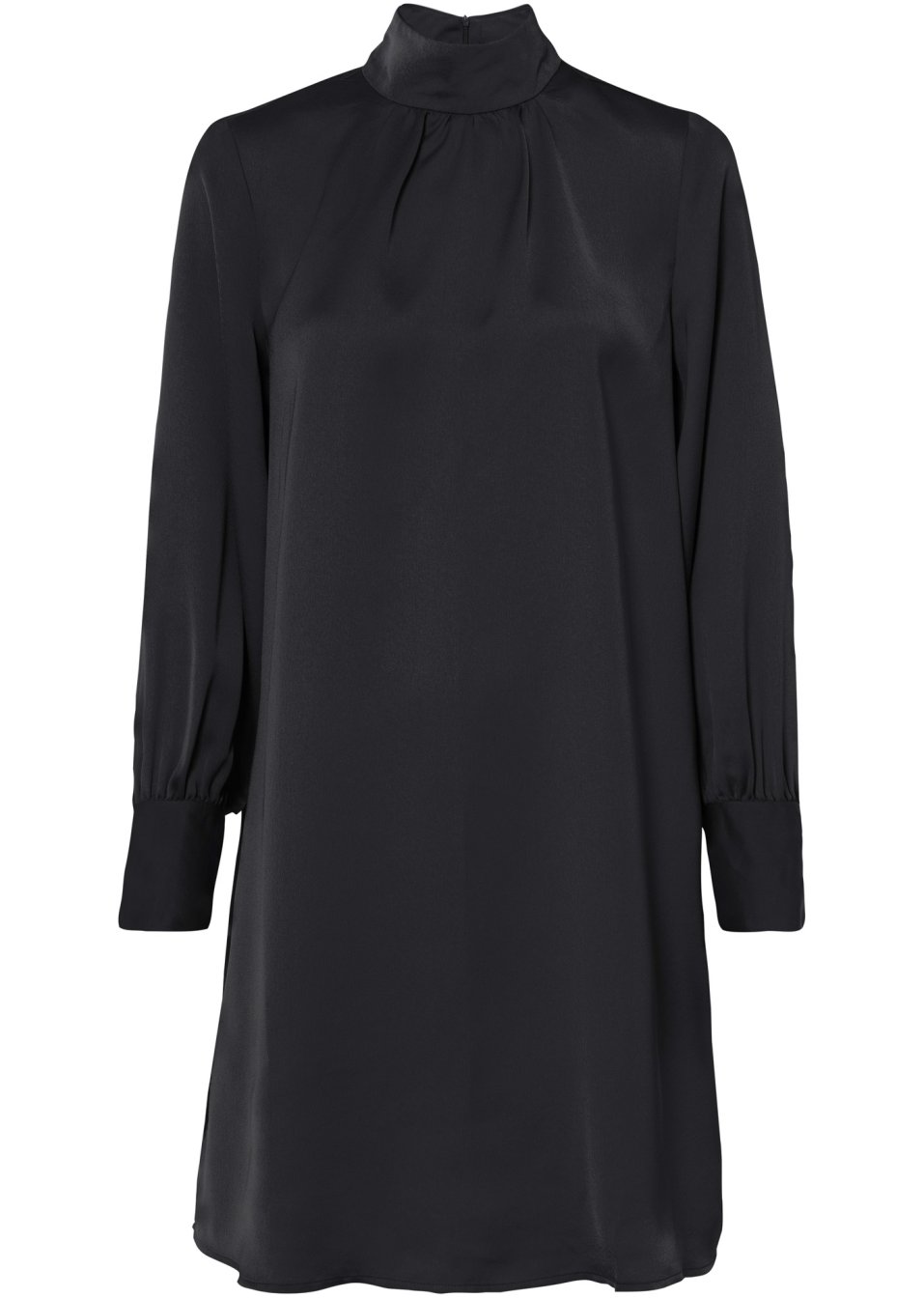 Robe en satin avec col montant
